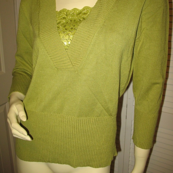 New Vintage Y2K 90s Hillard & Hanson Sweater Top Cottagecore Preppy Classic Chic - Picture 4 of 8
